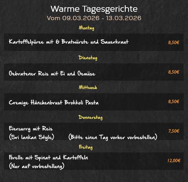 Warme Tagesgerichte