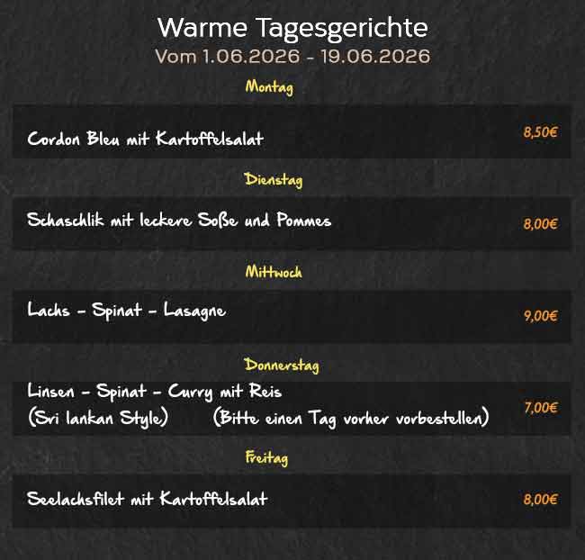 Warme Tagesgerichte