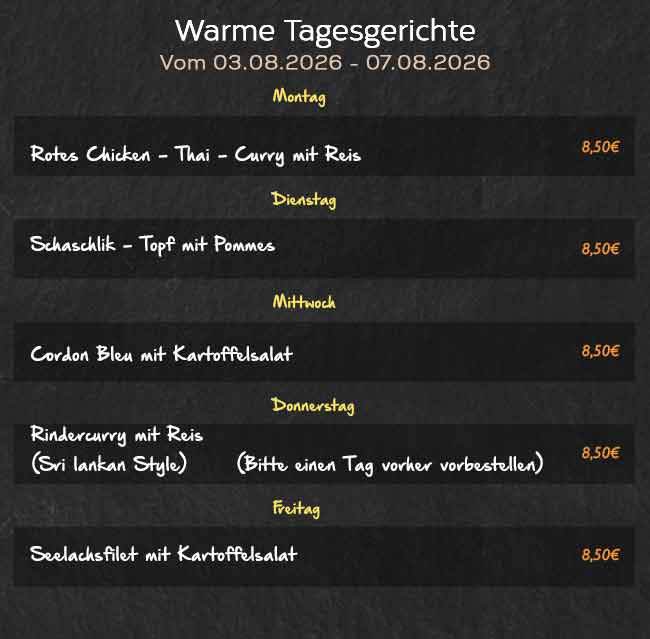Warme Tagesgerichte