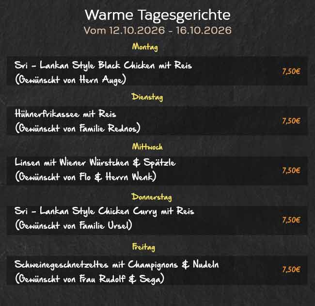 Warme Tagesgerichte