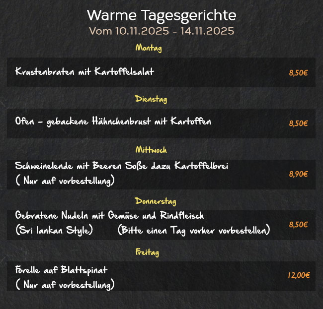 Warme Tagesgerichte