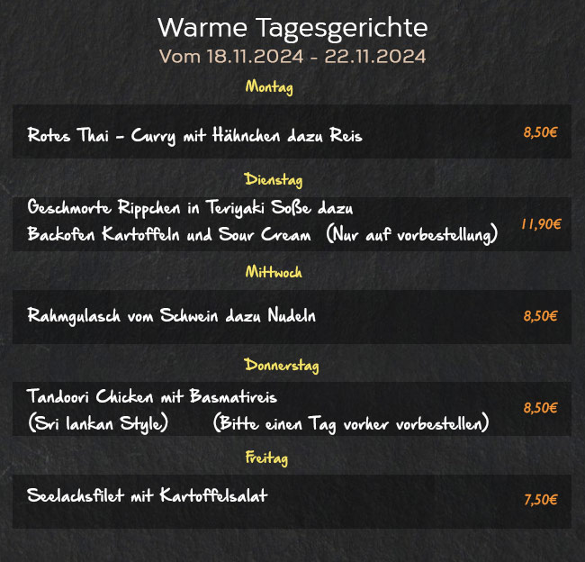 Warme Tagesgerichte