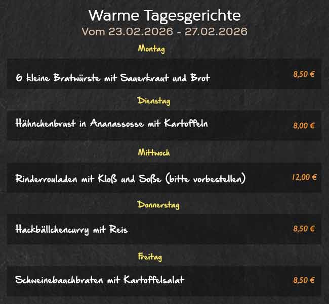 Warme Tagesgerichte